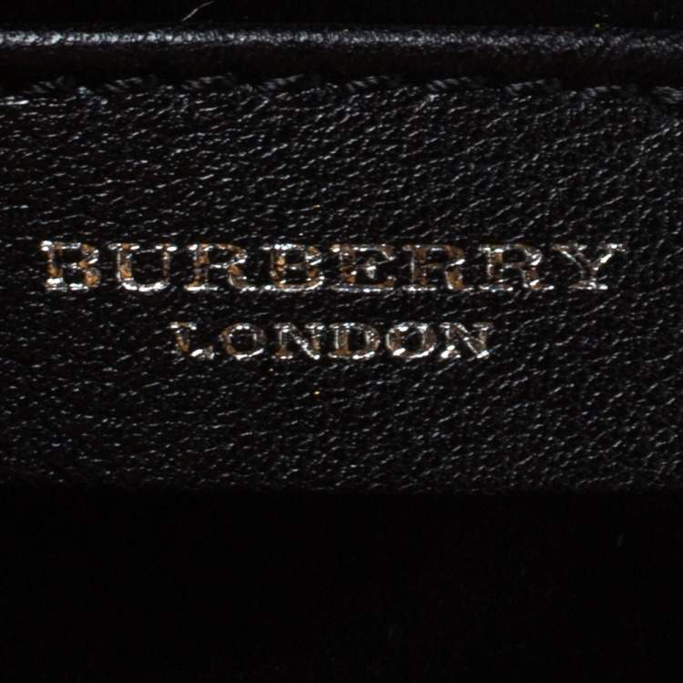 Pre Owned Burberry Red Satin and Lizard Pochette Bag