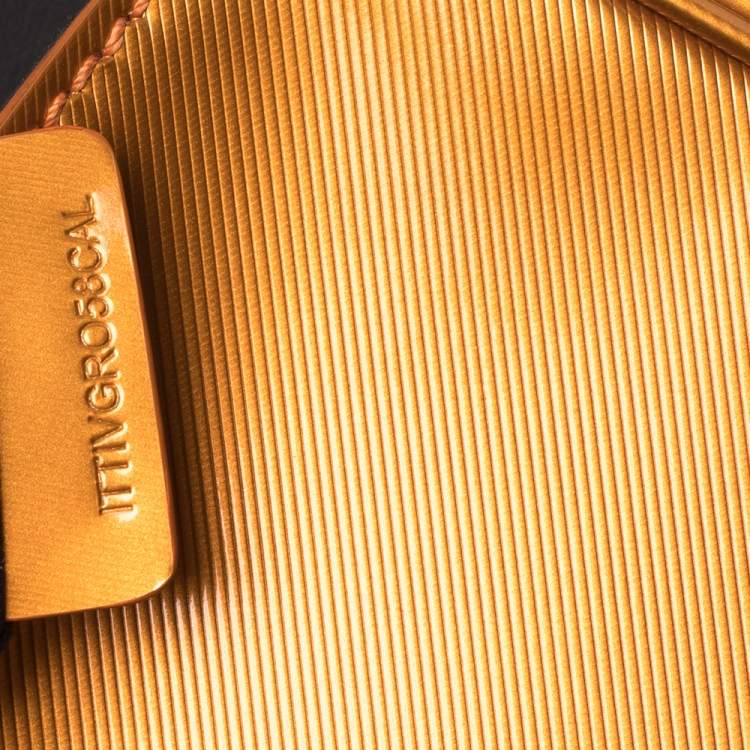Pre Owned Burberry Tri Color Patent and Leather Medium DK88 Top Handle Bag