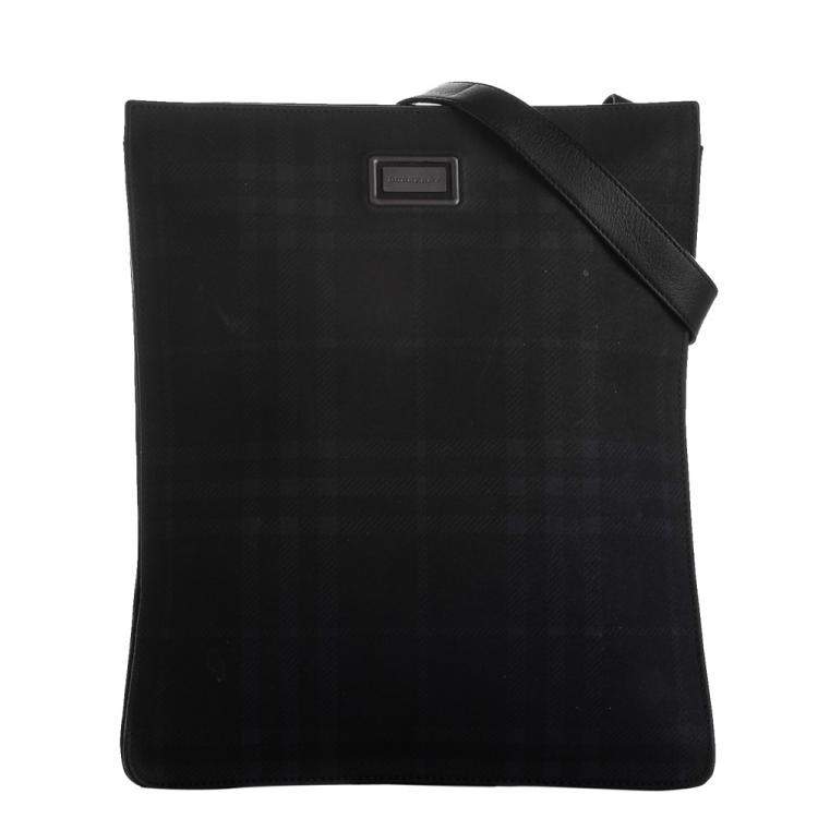 Burberry Black Plaid Leather Crossbody Bag Burberry | TLC