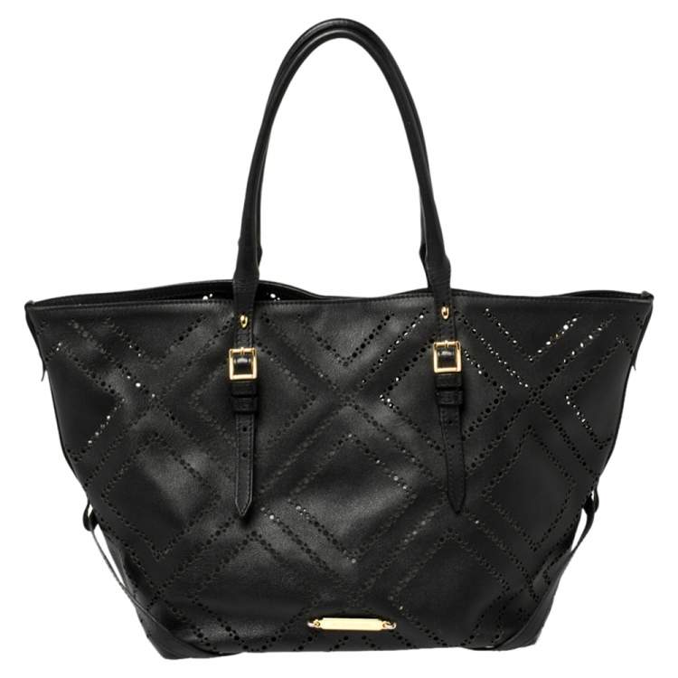 Burberry Salisbury Black leather store tote Bag