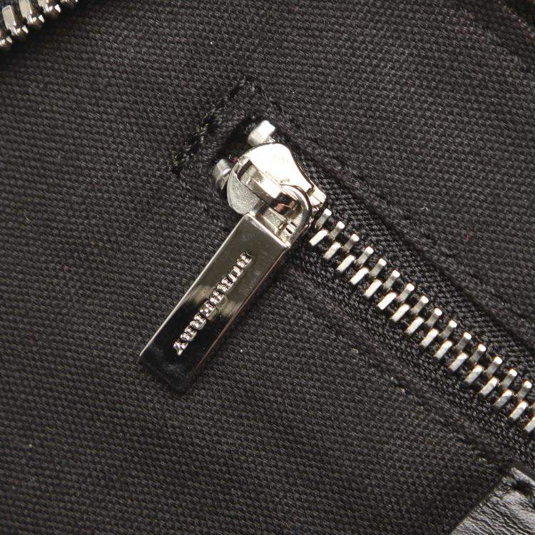 Pre Owned Burberry Black Plaid Wool Satchel