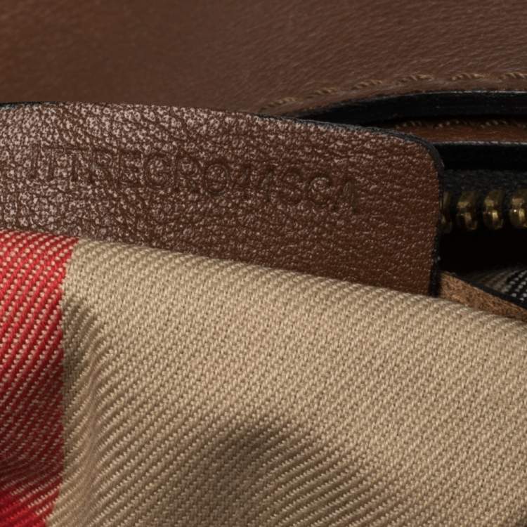 Pre Owned Burberry Tan Leather Medium Alchester Bowler Bag