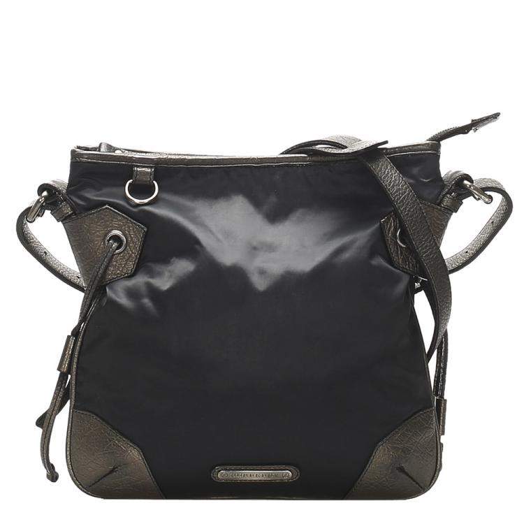 Burberry Black/Grey Nylon Shoulder Bag Burberry | TLC