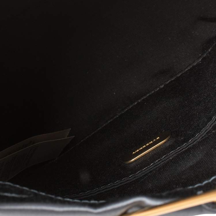 Pre Owned Burberry Grey Satin Crystal Embellished Pin Clutch