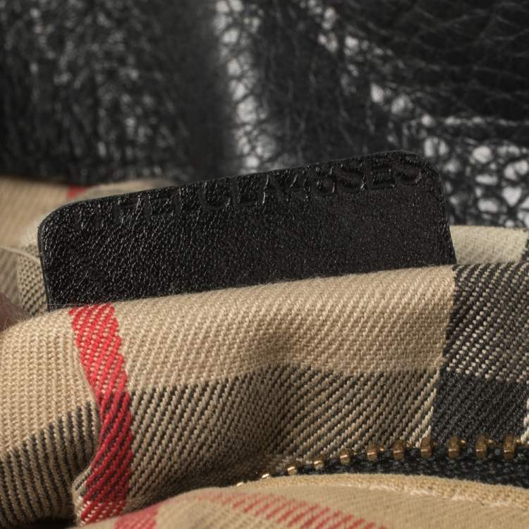 Pre Owned Burberry Black Leather Medium Golderton Tote