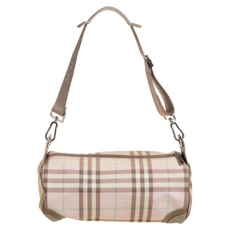 Burberry Pink/Brown House Check PVC Shoulder Bag Burberry