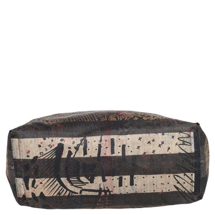 مملوكة مسبقًا Burberry Brown Classic Canvas Medium Reversible Doodle Shopper Tote