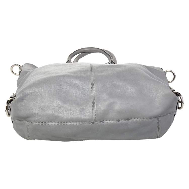 Pre Owned Coach Grey Leather Madison Julianne Tote