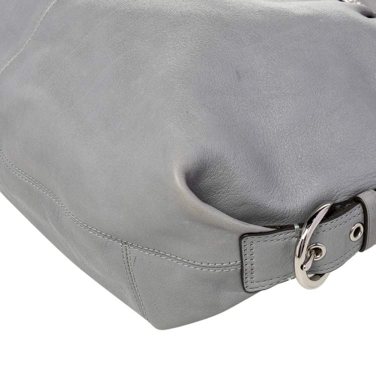 Pre Owned Coach Grey Leather Madison Julianne Tote