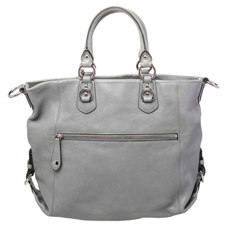 Pre Owned Coach Grey Leather Madison Julianne Tote