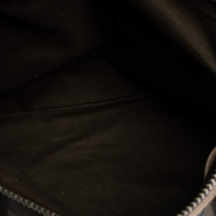 Pre Owned Burberry Multicolor Smoked Check PVC Chain Detail Bartow Bowling Bag