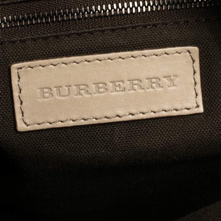 Pre Owned Burberry Multicolor Smoked Check PVC Chain Detail Bartow Bowling Bag