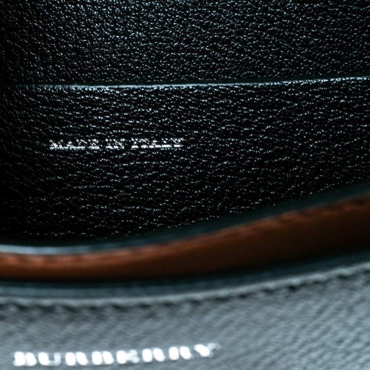 Pre Owned Burberry Brown/Black Leather Small D-Ring Shoulder Bag