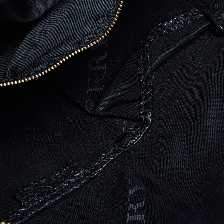 Pre Owned Burberry Black Leather Tote