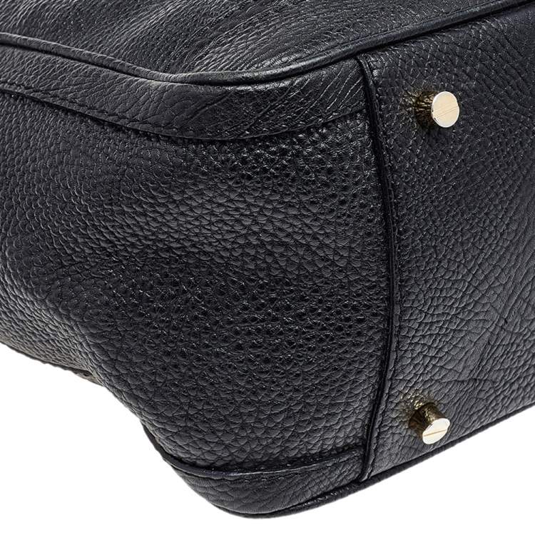 Pre Owned Burberry Black Leather Tote