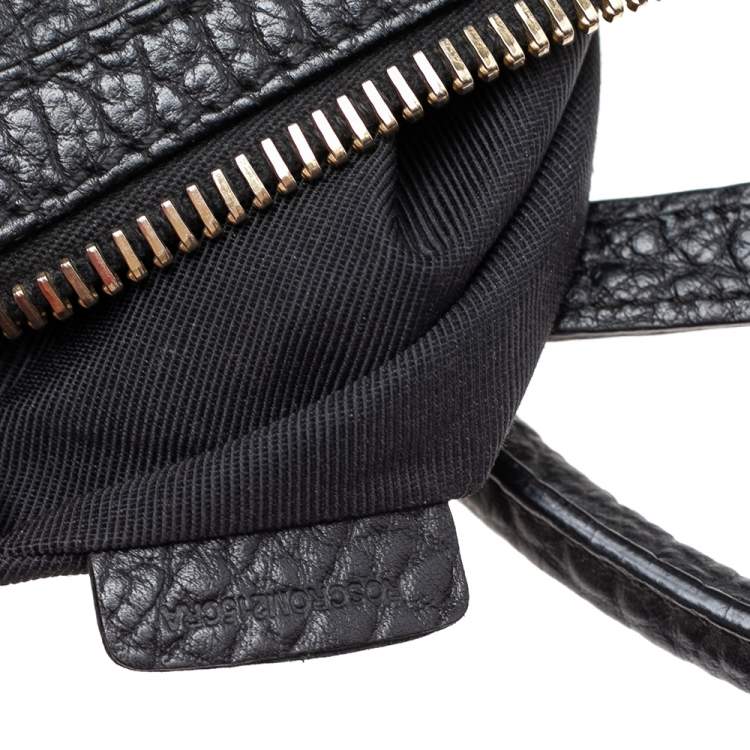 Pre Owned Burberry Black Grained Leather Orchard Boston Bag