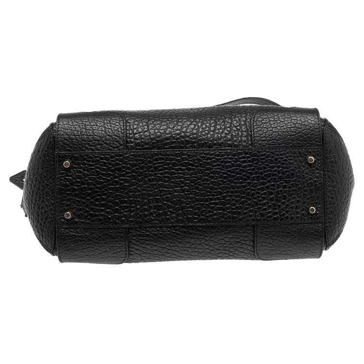 Pre Owned Burberry Black Grained Leather Orchard Boston Bag