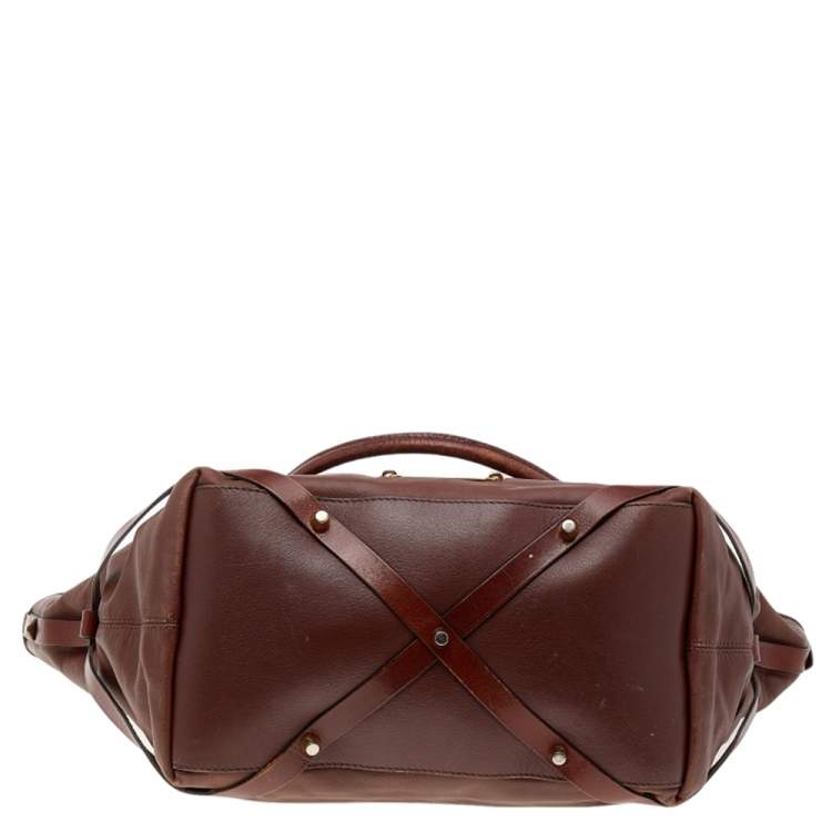 Pre Owned Burberry Brown Leather Tote