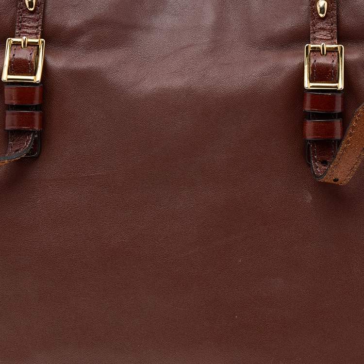 Pre Owned Burberry Brown Leather Tote