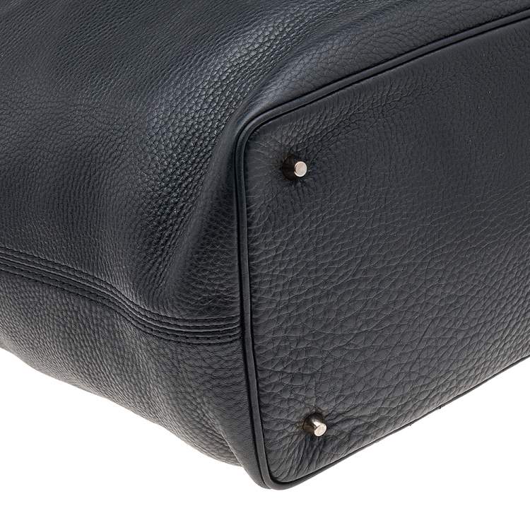 Pre Owned Burberry Black Leather Susanna Bucket Bag