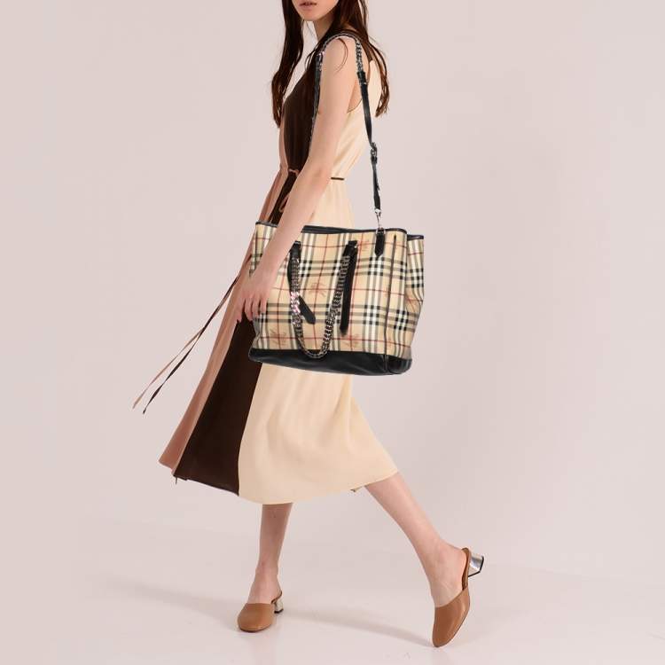 Burberry Check Tote Bag