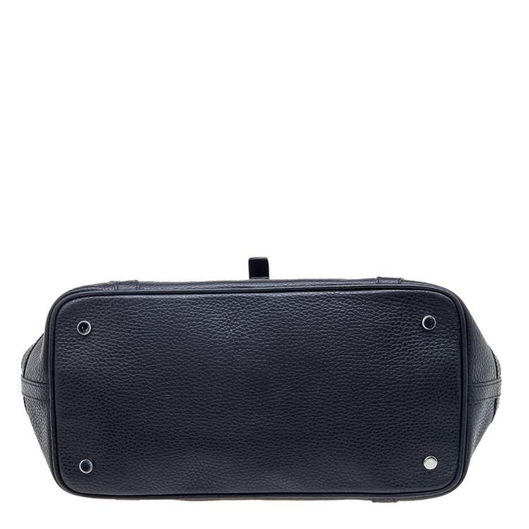 Pre Owned Burberry Black Leather Shoulder Bag