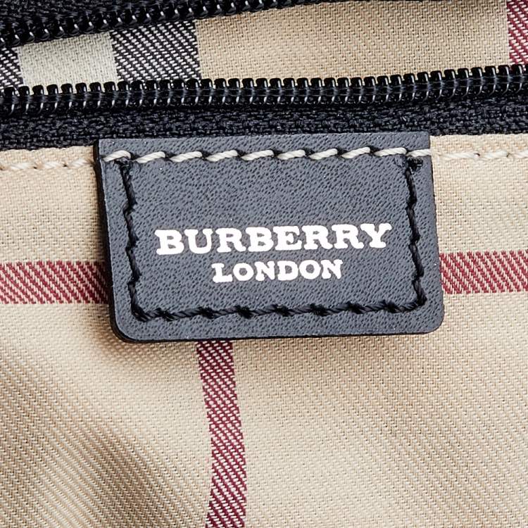 Pre Owned Burberry Black Leather Shoulder Bag