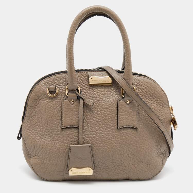 Burberry Taupe Grain Leather Small Orchard Bowler Bag Burberry | The ...
