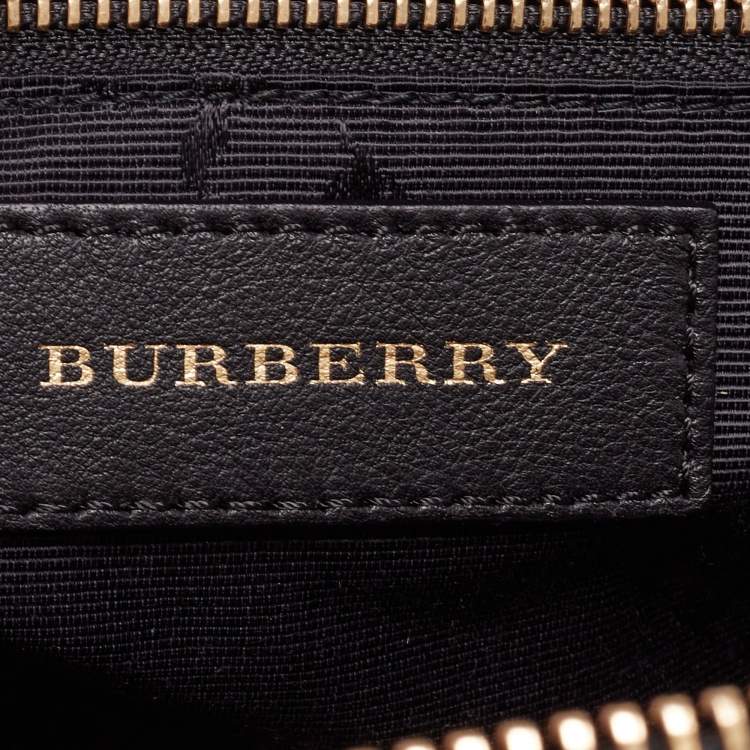 Pre Owned Burberry Burgundy Leather Orchard Bowling Bag