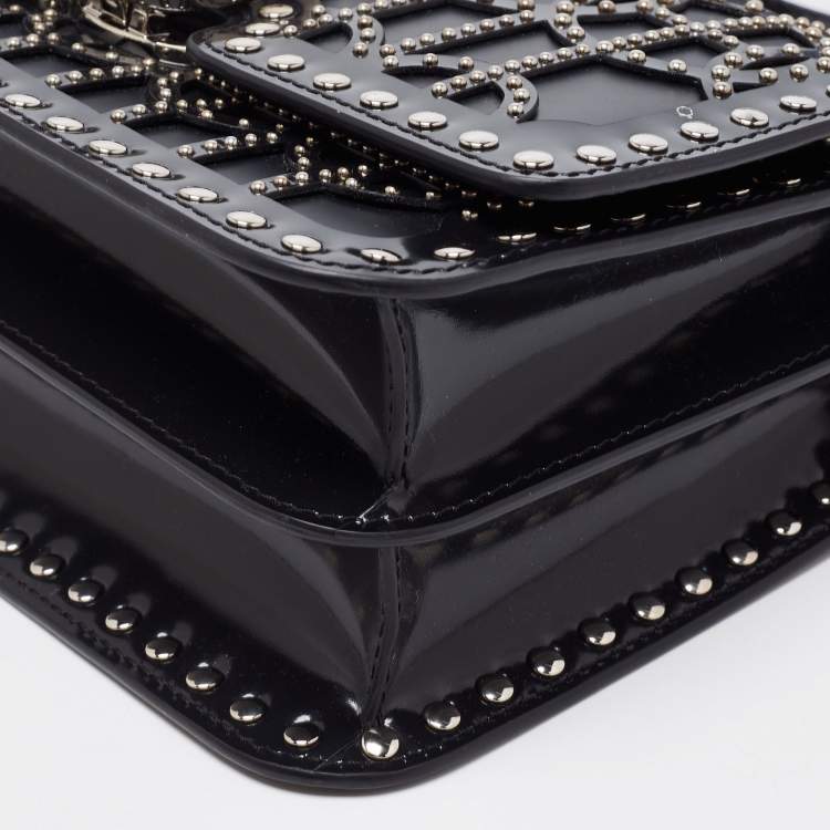 Pre Owned Burberry Black Leather Ramadan Exclusive Shoulder Bag