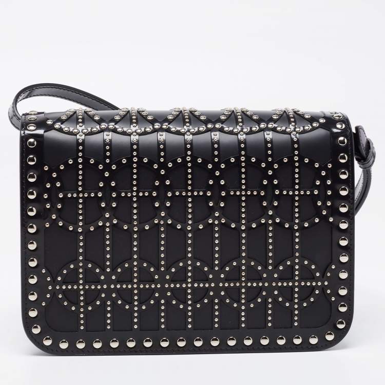 Pre Owned Burberry Black Leather Ramadan Exclusive Shoulder Bag