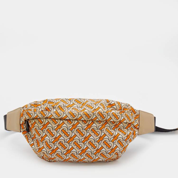 Pre Owned Burberry Multicolor TB Monogram Print Nylon Bum Bag