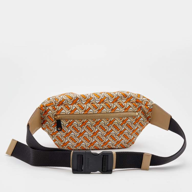 Pre Owned Burberry Multicolor TB Monogram Print Nylon Bum Bag