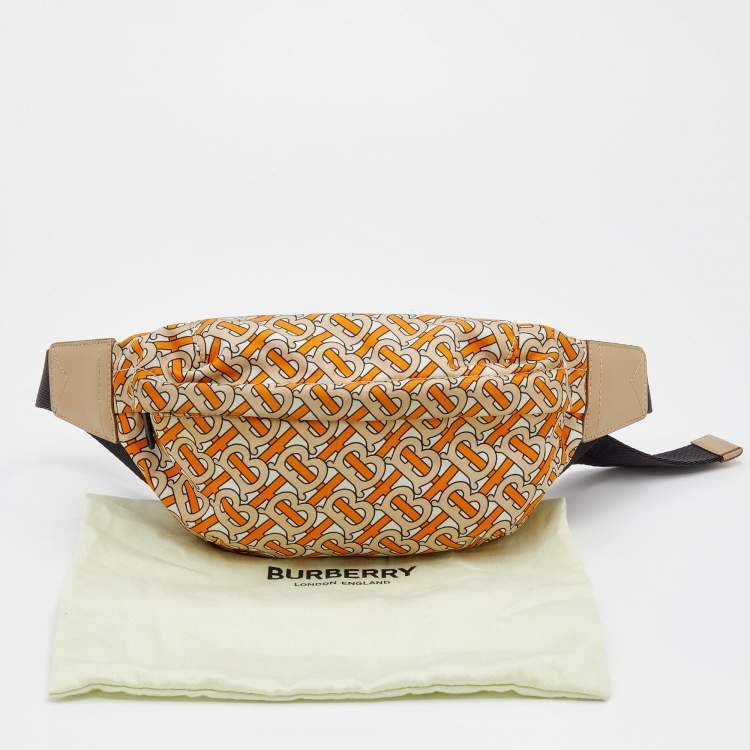 Pre Owned Burberry Multicolor TB Monogram Print Nylon Bum Bag