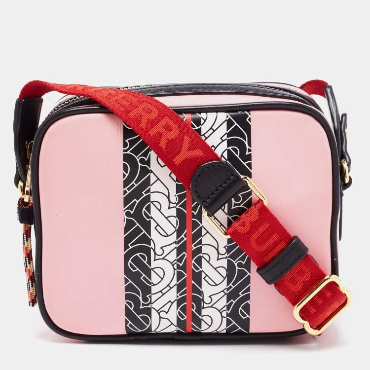 Burberry Logo Print Nylon Crossbody Bag Black in Nylon with Silver-tone - US