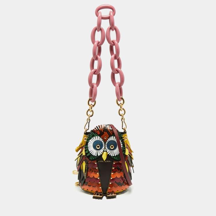 Burberry Multicolor Exotic Embossed, Leather and Suede Owl 3D Beast  Shoulder Bag Burberry | TLC