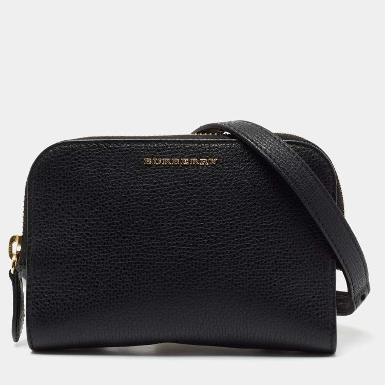 Note leather handbag Burberry Black in Leather - 40387050