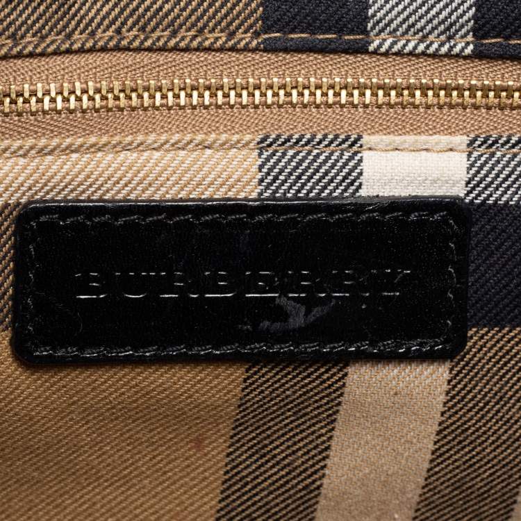 Pre Owned Burberry Black Leather Abbott Crossbody Bag