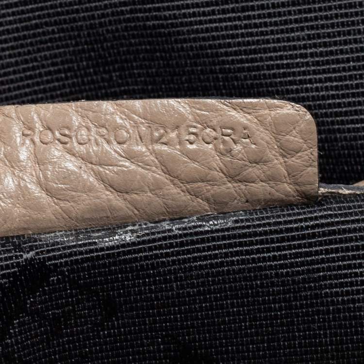 Pre Owned Burberry Grey Leather Small Orchard Bowler Bag