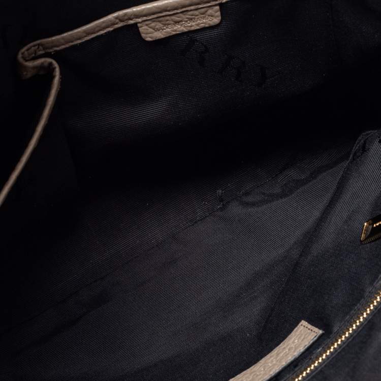 Pre Owned Burberry Grey Leather Small Orchard Bowler Bag