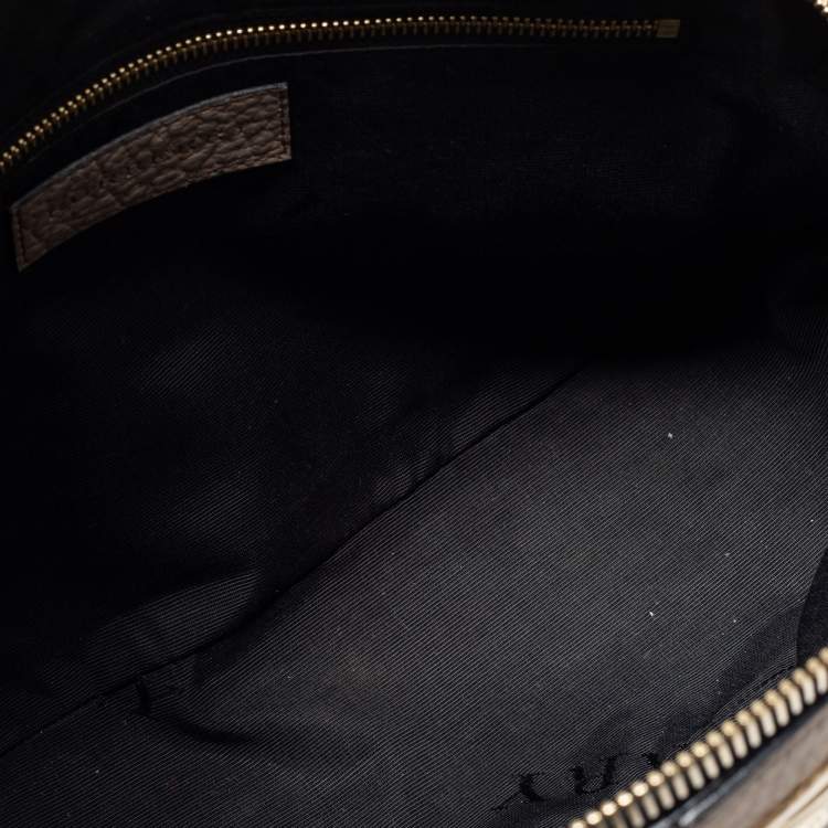 Pre Owned Burberry Grey Leather Small Orchard Bowler Bag