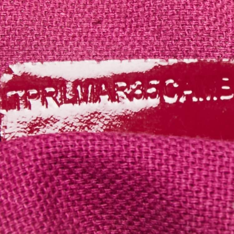 Pre Owned Burberry Raspberry Patent Leather Sorbet Satchel