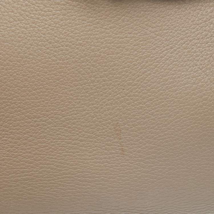 Pre Owned Burberry Grey/White Grained Leather Medium Belt Tote