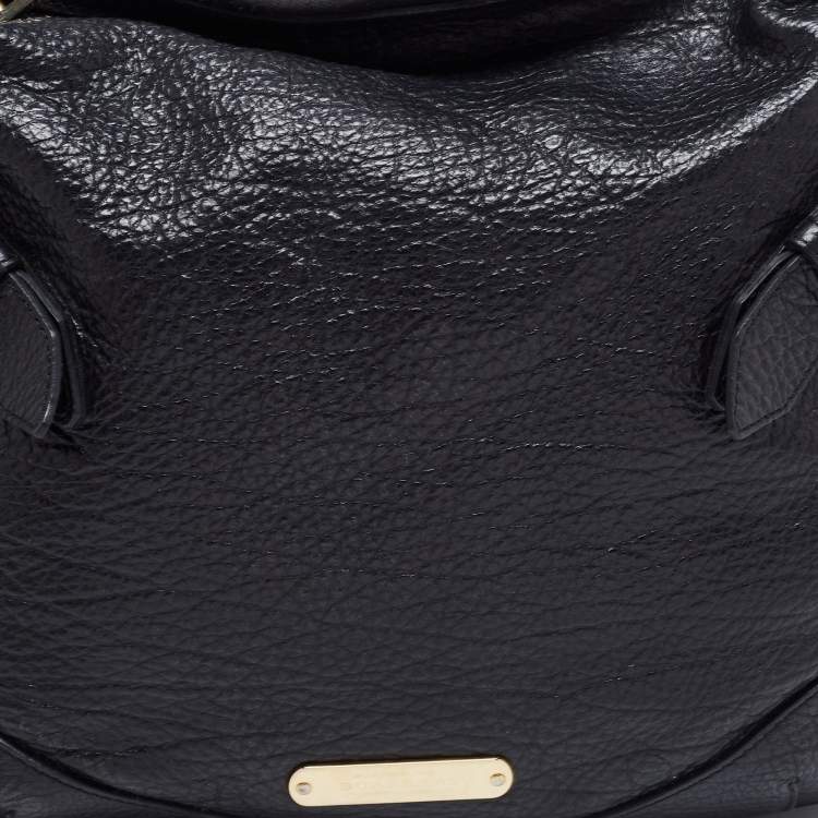 Pre Owned Burberry Black Leather Hobo