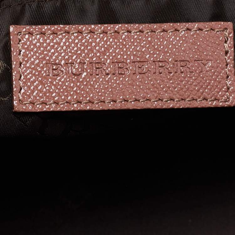 Pre Owned Burberry Pink Leather Somerford Tote