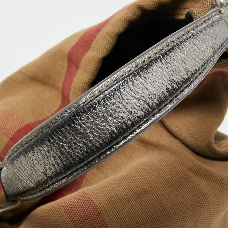 Pre Owned Burberry Multicolor SuperNova Canvas Ashby Studded Bucket Bag