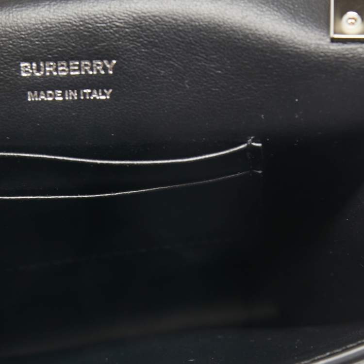 Pre Owned Burberry Black Leather Robin Crossbody Bag