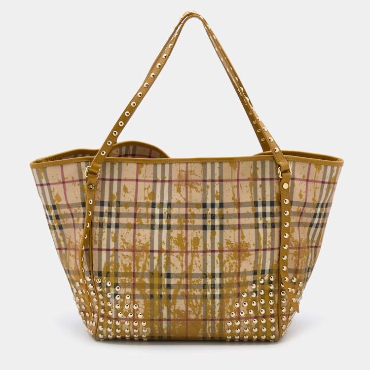 Burberry Beige/Yellow Classic Check Coated Canvas Canterbury Tote Burberry  | The Luxury Closet