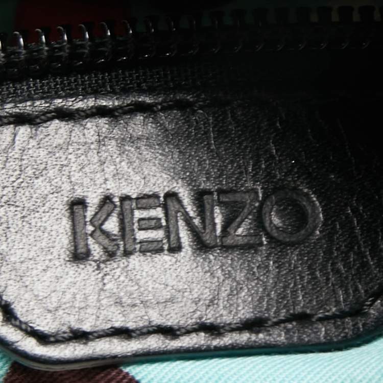 Pre Owned Kenzo Multicolor Woven Leather Hobo 