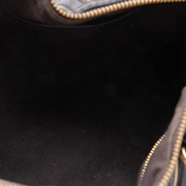 Pre Owned Burberry Brown/Beige Haymarket Check Coated Canvas and Leather Boston Bag